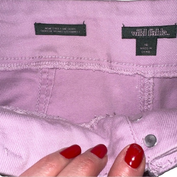Wild Fable Super High Rise Pleated A-Line Shorts Purple - Picture 8 of 15